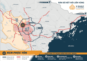 Bản đồ kết nối liên vùng quanh KCN Phúc Yên
